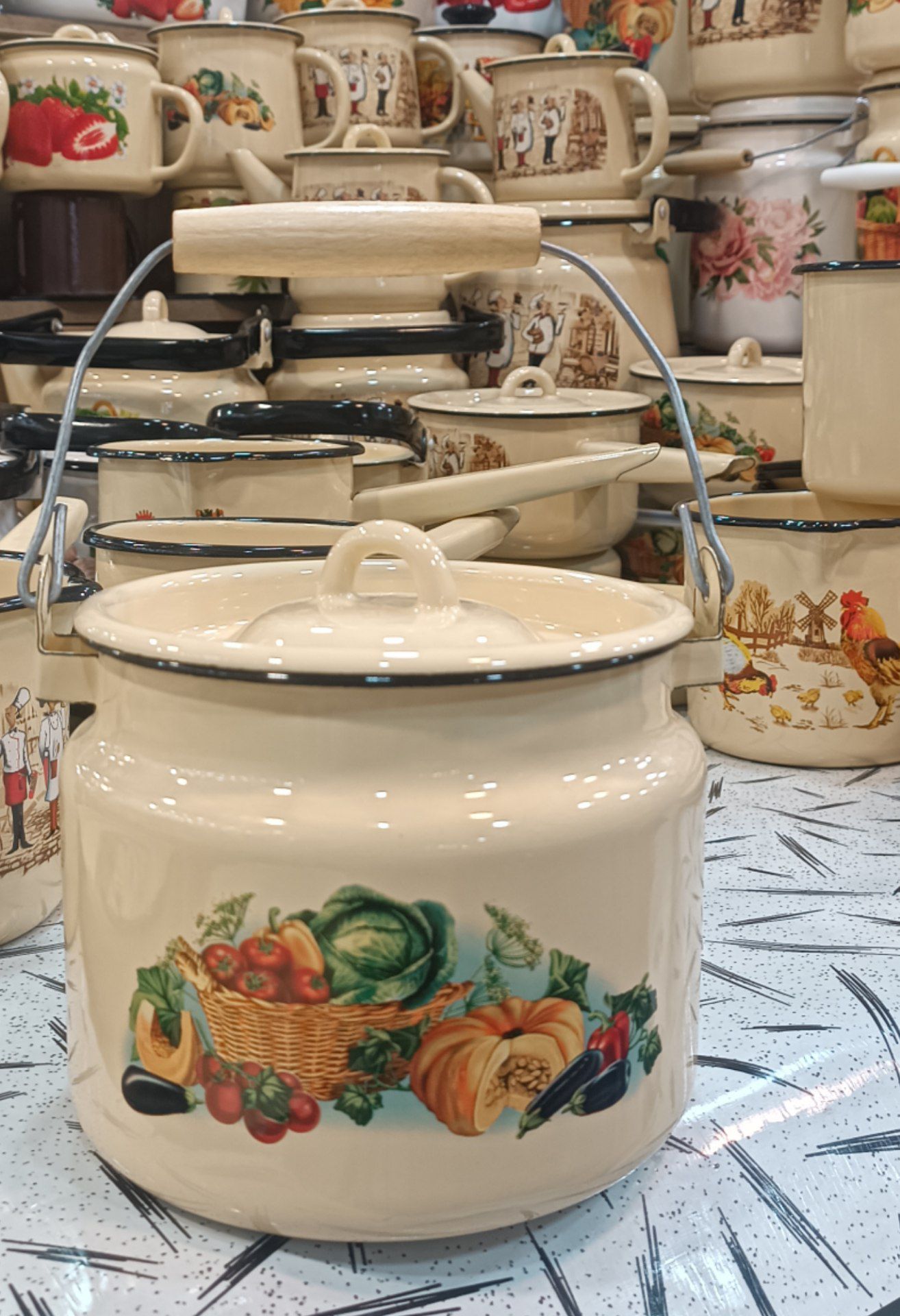دبه روغن لعابی اصل روس طرح کدو۲لیتری