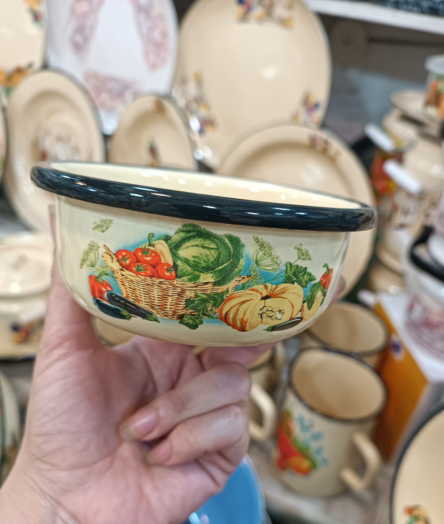 پیاله مزه خوری لعابی طرح کدو
